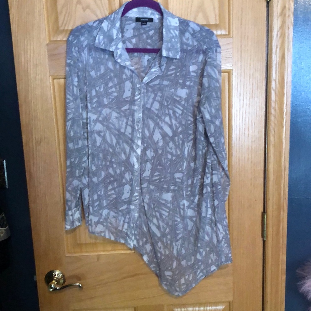 Alfani Medium grey button up shirt